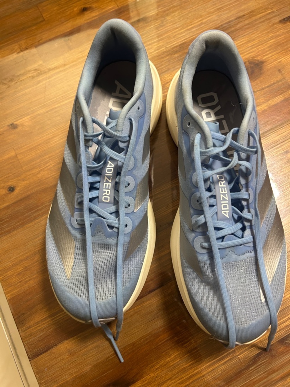 adidas Adizero Light Blue Athletic Running Shoes